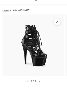 Adore Patent Black Lace-Up Platform Heel